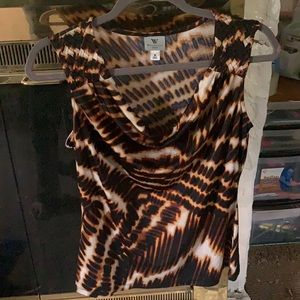 Worthington Cowl Neck Sleeveless Top M